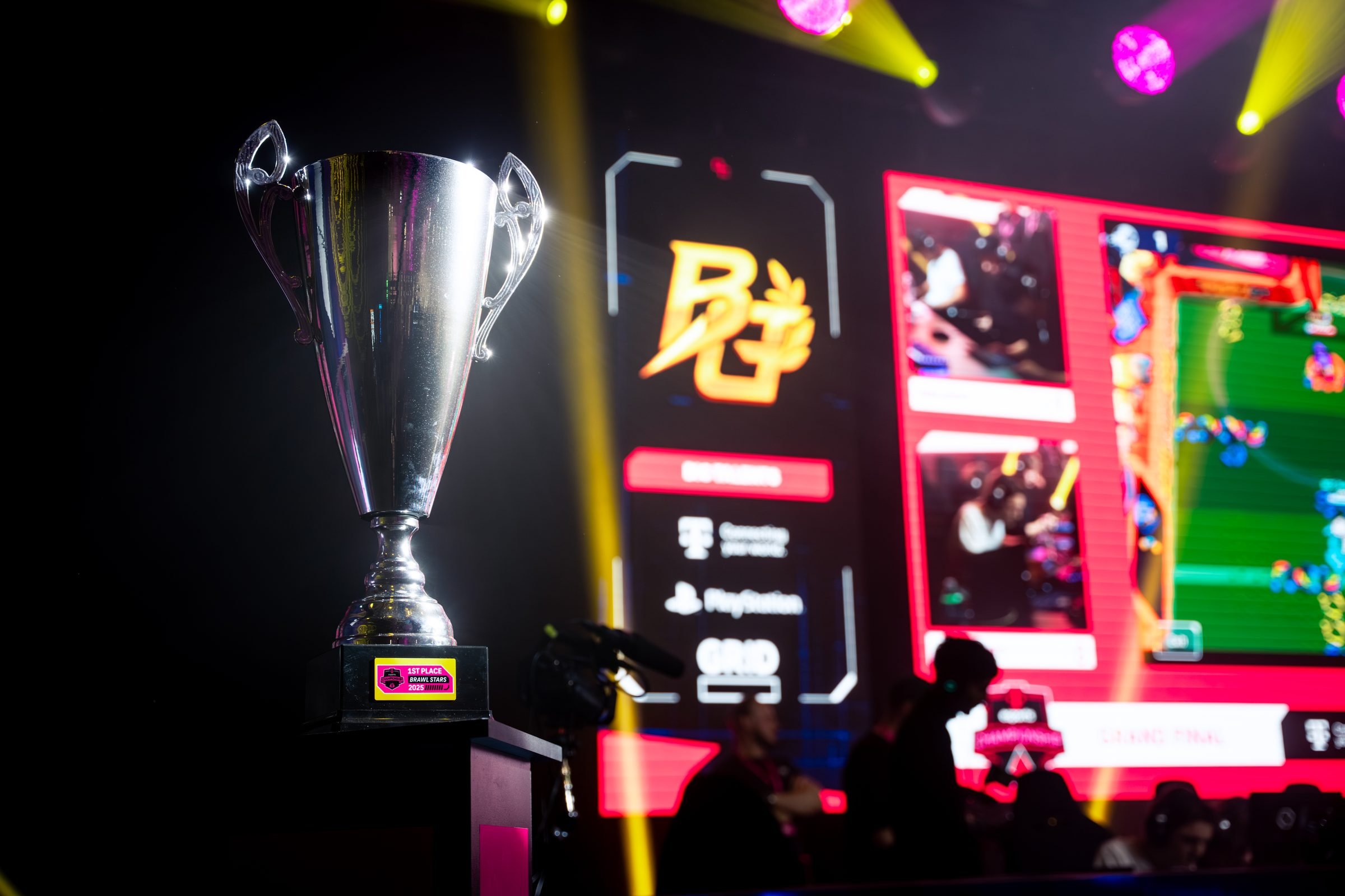 The Big Talents trophy on stage at the T-Esports Championship Season 2 finals