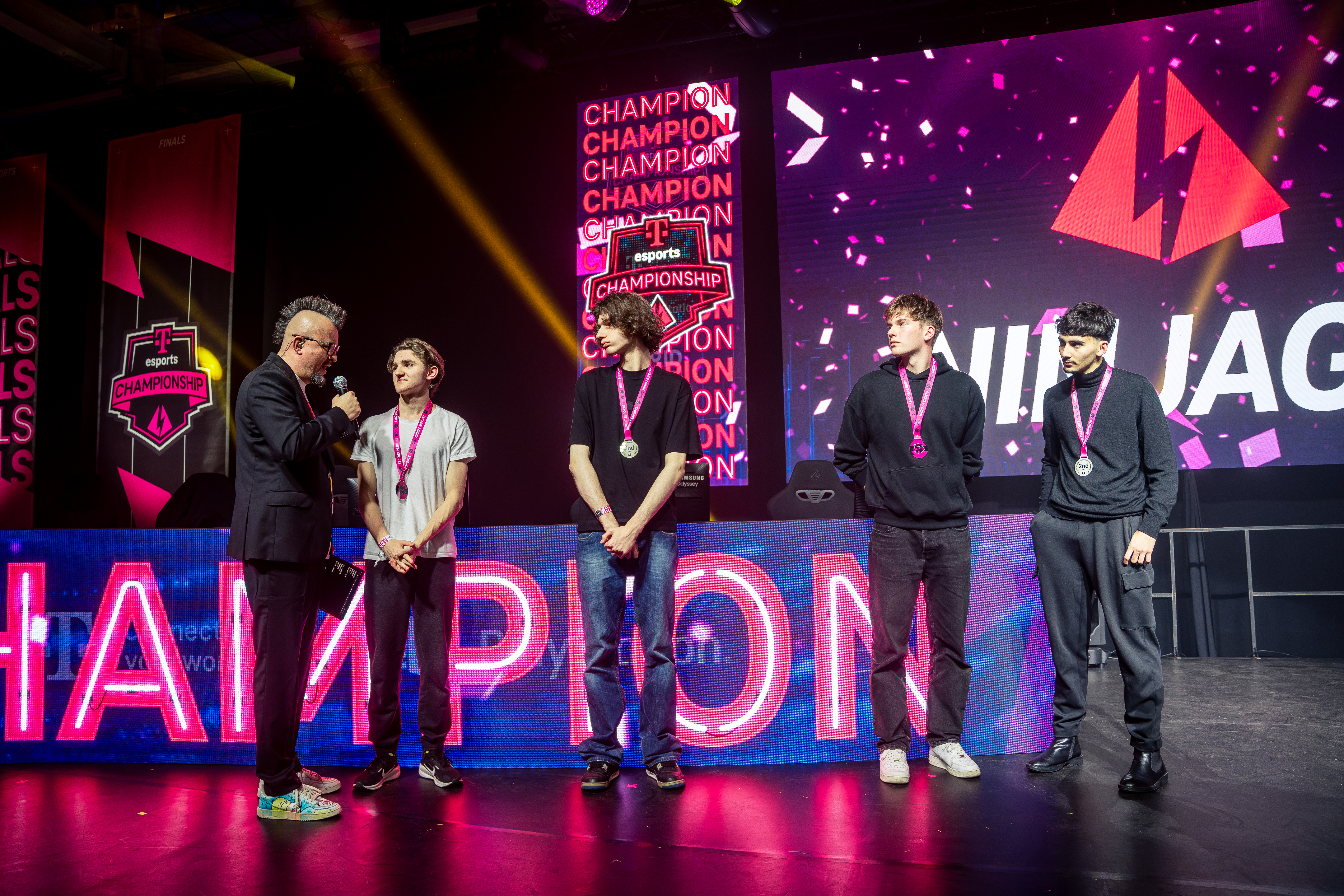 Arthur, Salty, Trashie and Soleil during the grand final